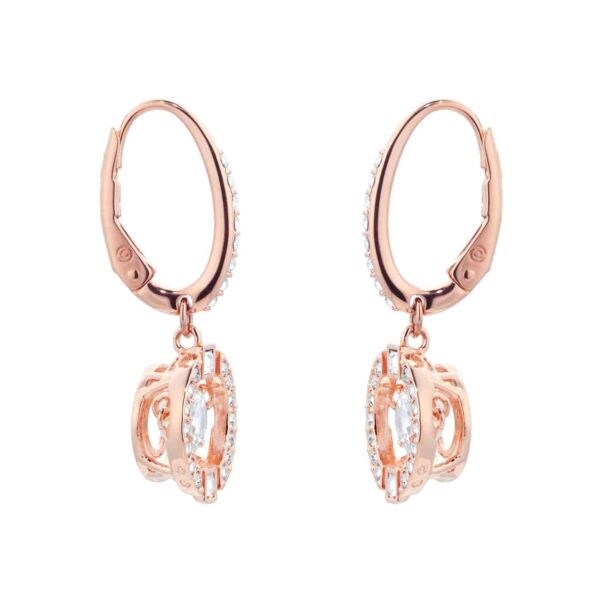 Sparkling Dance Rose Gold Plated Drop Earrings - Image 4